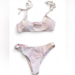 Dalmatian Tie Shoulder Bikini Set